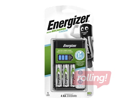 Bateriju lādētājs ENERGIZER, 1H +4xAA