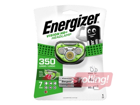 Galvas lukturis Energizer Vision HD+, 350lm, 3xAAA