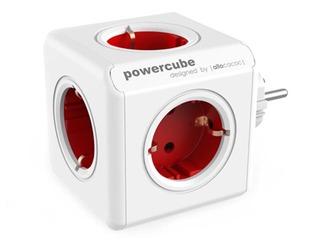 Sadalītājs PowerCube 5-vietīgs, sarkans