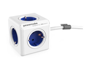 Sadalītājs PowerCube, 5-vietīgs ar vadu, zils, 1,5m