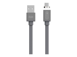 USB kabelis ALLOCACOC USB to microUSB magnet cable, 1.5m, pelēks