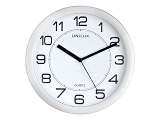 Sienas pulkstenis Unilux Attraction, 22 cm, ar sudrabkrāsas magnētisku pamatni