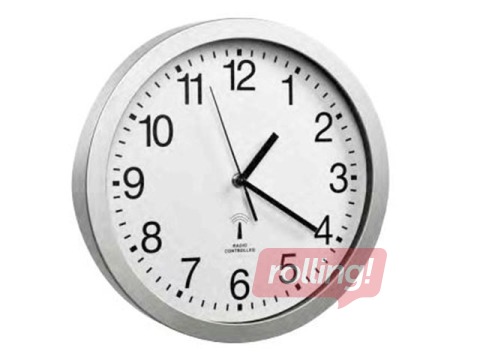 Radiovadāms sienas pulkstenis, sudraba  Alco 30cm 