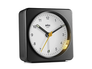 Modinātājpulkstenis Braun BC03, melns, balts