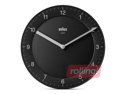 Sienas pulkstenis Braun BC06, melns, 20cm
