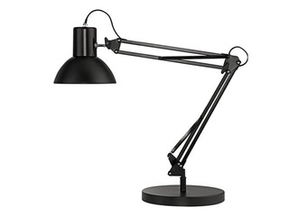 Galda lampa Unilux Success ar pamatni + pieskrūvējama, melna