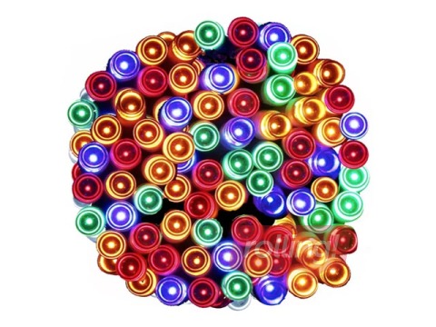 Elektriskā lampiņu virtene Springos, 100 LED, krāsaina, 10.5m