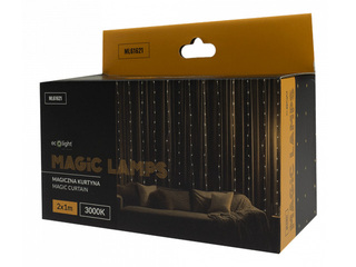 Elektriskā lampiņu virtene, MAGIC LAMP aizkars 200LED, 2m*1m 3000K, silti balts, DC5V