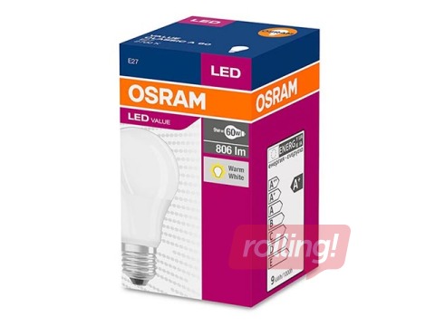 Spuldze Osram Value CLA60 9.5W/806 E27 220-240V FR