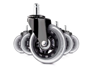 Ritenīšu komplekts biroja krēslam, gumijas, 5 gab.