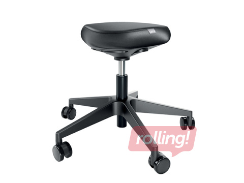 Aktīvās sēdēšanas krēsls Leitz Ergo, ar komfortablu sēdekli, ar riteņiem, melns