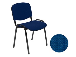 Apmeklētāju krēsls Iso Black, auduma, zils