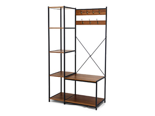 Drēbju pakaramais Domoletti, Jana, melns, koka, 96x45x178cm