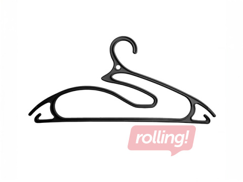 Drēbju pakaramie Ordinett 5in1 Collection, plastmasas, melni, 5 gab.