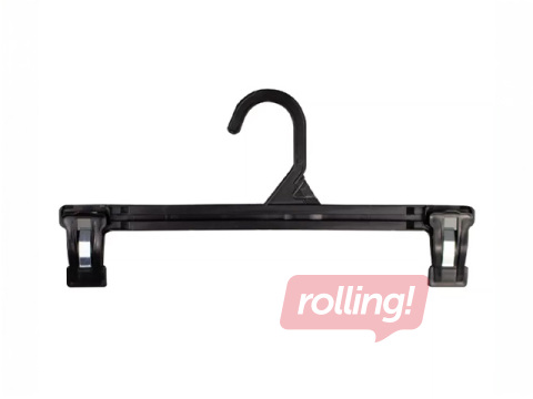 Drēbju pakaramie Ordinett Noir, plastmasas, ar klipšiem, melni, 2 gab.