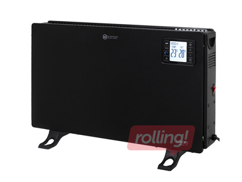 Konvekcijas ventilatora sildītājs ar tālvadības pulti 2000 W 3 jaudas līmeņi līdz 30 m² Melns CR7739