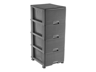 Kumode Ozer Honeycomb, pelēka, 43x37.5x89.5cm