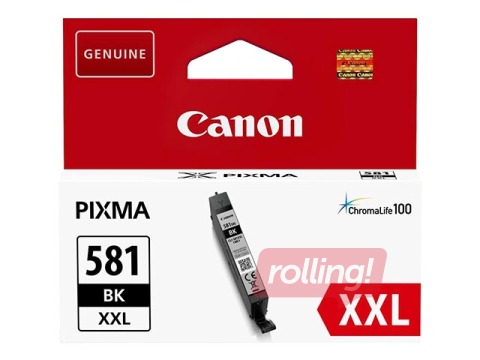 Tintes kasete Canon CLI-581XXL, Melna (820 lpp)