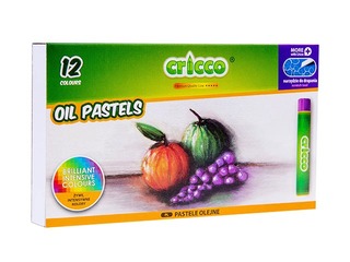 Eļļas krītiņi Oil Pastels Cricco, 12 krāsas