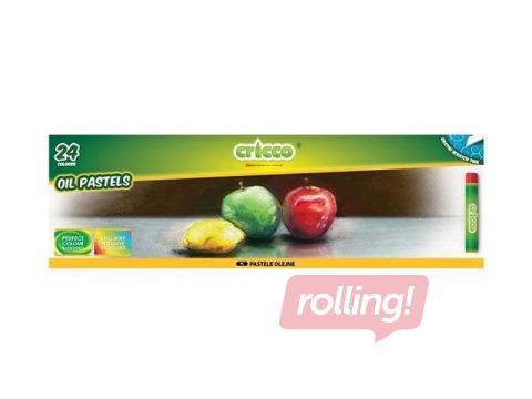 Eļļas krītiņi Oil Pastels Cricco, 24 krāsas