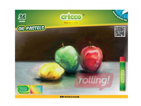 Eļļas krītiņi Oil Pastels Cricco, 36 krāsas