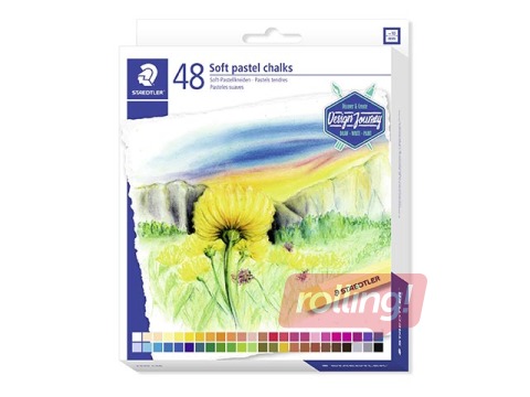 Pasteļkrītiņi mīkstie Staedtler 2430, 48 krāsas