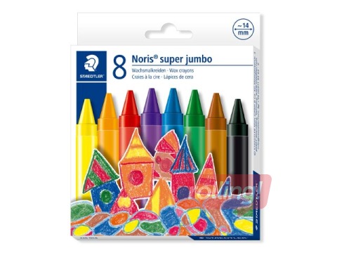 Vaska krītiņi Staedtler, Noris Super jumbo 226, 8 krāsas
