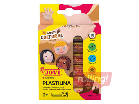 Plastilīns Jovi Multicultural colors, 6 krāsas