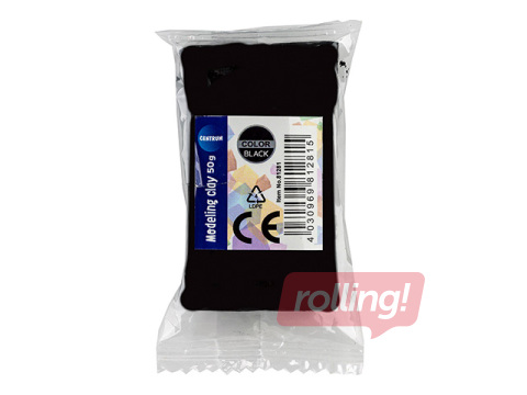 Plastilīns Centrum, melns, 50g