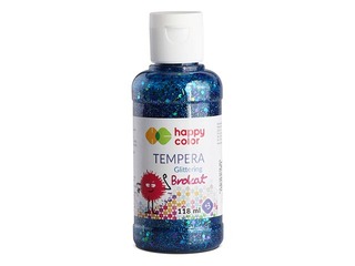 Guaša Happy Color 118 ml ar gliteriem, zila krāsa