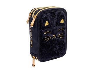 Penālis Astra, Flyffy Kitty Black, 3-daļīgs, ar piederumiem