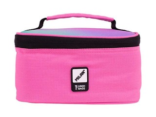 Small isothermal food bag Milan Sunset with 1 lunch box, 1.5l, pink