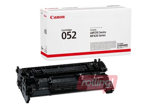 Tonera kasete Canon 052, Melna (3100 lpp)