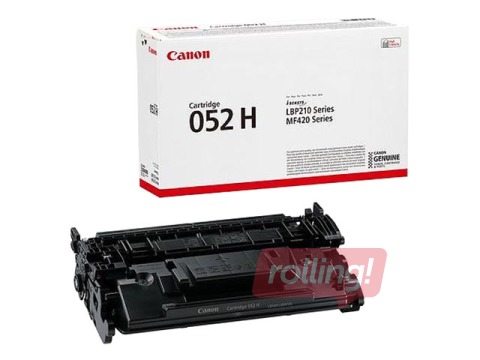 Tonera kasete Canon 052H, Melna (9200 lpp)