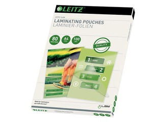 Laminēšanas plēves Leitz, A4, 80 mic., 100 gab.
