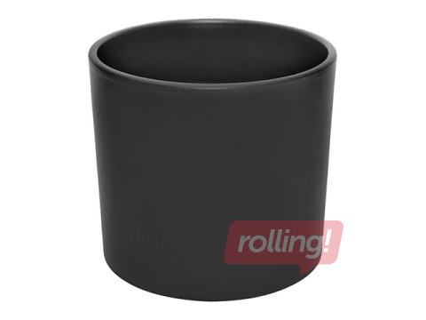 Dekoratīvais puķu pods Domoletti, keramika, melns, Ø13x12.2cm