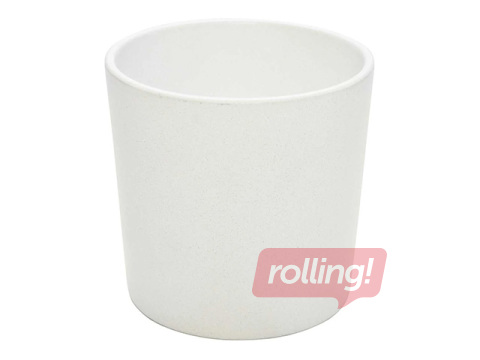 Dekoratīvais puķu pods Domoletti, keramika, balts, Ø15x14.5cm