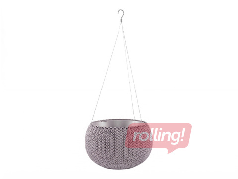 Dekoratīvais puķu pods Keter Cozy S, karināms, plastmasas, violets, Ø28cm