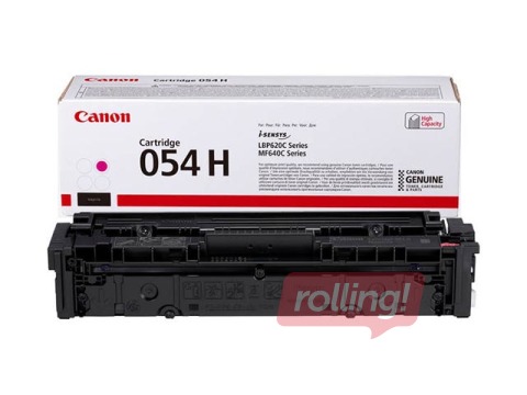 Tonera kasete Canon 054H, fuksīna sarkana (2300 lpp)