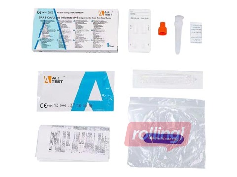 COVID-19 All Test, ātrais SARS-CoV-2 antigēna + gripa tests, deguna, 1 gab.