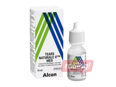 Mitrinošie acu pilieni TEARS NATURALE II, 15ml