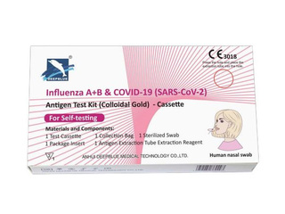 Covid-19 DeepBlue 3in1, ātrais SARS-CoV-2 antigēna, gripas A+B tests, siekalu
