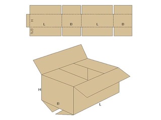 Gofrēta kartona kaste 390x290x390mm