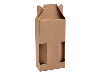 Cardboard box for two 0.5L bottles