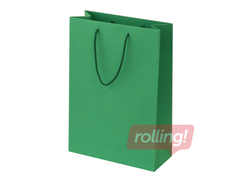 Papīra maisiņš ar rokturiem, zaļš, 230x100x330mm