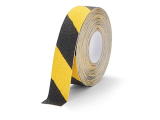 Grīdas marķēšanas līmlente Duraline®,  50 mm x 15m, melni dzeltena