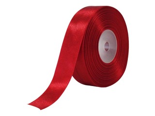 Dāvanu saiņošanas lente 25 mm/ 25 m, satīna, tumši sarkana