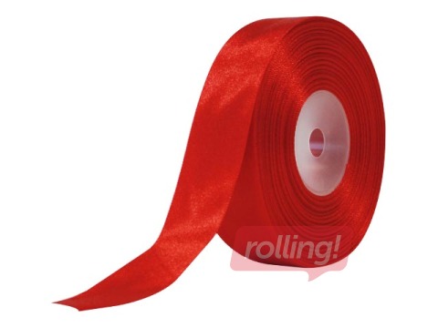 Dāvanu saiņošanas lente 25 mm/ 25 m, satīna, sarkana