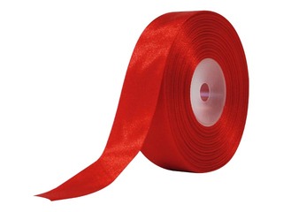 Gift ribbon 25 mm/ 25 m, satin, red