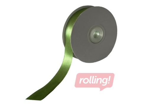 Dāvanu saiņošanas lente 12 mm/ 25 m, satīna, Olivegreen